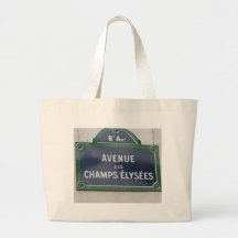 Straßenschild von Paris Taschen
