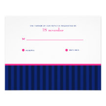 Streifen-Monogramm-Hochzeit UAWG blau u. rosa Individuelle Ankündigung