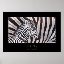 Streifenzebra-Baby- und Mammaplakat alle Größen