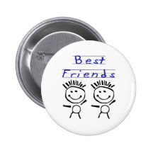 Strichmännchen-beste Freunde Button