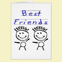 Strichmännchen-beste Freunde karten