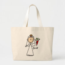 Strichmännchen-Braut-T-Shirts und Geschenke Tragetasche