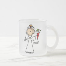 Strichmännchen-Braut-T-Shirts und Geschenke Tee Tasse