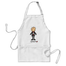 Strichmännchen-Bräutigam-T-Shirts und Geschenke Schürze