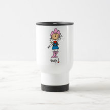 Strichmännchen-Cowgirl-T-Shirts und Geschenke Teetasse