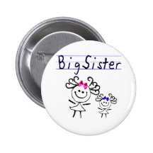 Strichmännchen der großen Schwester Button