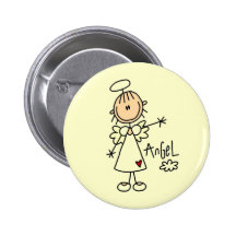 Strichmännchen-Engels-T-Shirts und Geschenke Button