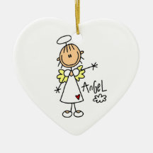 Strichmännchen-Engels-T-Shirts und Geschenke Ornamente