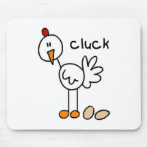 Strichmännchen-Huhn-T-Shirts und Geschenke Mauspads