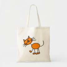 Strichmännchen-Katzen-T-Shirts und Geschenke Taschen