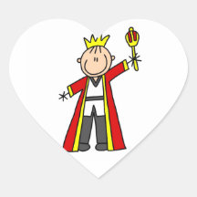 Strichmännchen-König Sticker