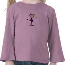 Strichmännchen-Mädchen-Hemd