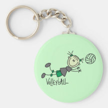 Strichmännchen-Mädchen-Volleyball-T-Shirts und Ges Schlüsselbänder