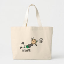 Strichmännchen-Mädchen-Volleyball-T-Shirts und Ges Einkaufstasche