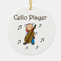Strichmännchen-Mädchencello-Spieler-T-Shirts und G Ornament