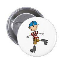 Strichmännchen-Rollen-Skaten Button