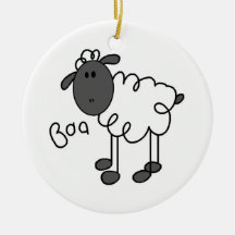 Strichmännchen-Schaf-T-Shirts und Geschenke Ornament