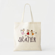 Strichmännchen-Skater-T-Shirts und Geschenke Leinentaschen
