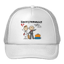 Strichmännchenhoneymooner-T-Shirts und Geschenke Baseball Mütze