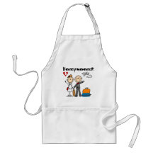Strichmännchenhoneymooner-T-Shirts und Geschenke Schürze