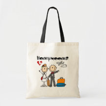 Strichmännchenhoneymooner-T-Shirts und Geschenke Einkaufstasche