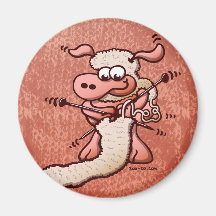 Strickende Schafe Kühlschrankmagnete