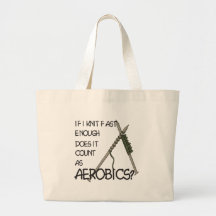 Strickender Aerobics Einkaufstaschen