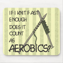 Strickender Aerobics Mousepads