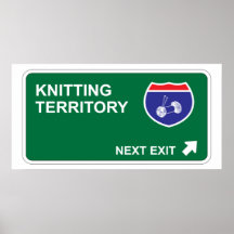 Strickender folgender Ausgang Poster