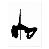 Striptease girl postkarten
