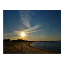 Strukturierter Sonnenuntergang Postkarte