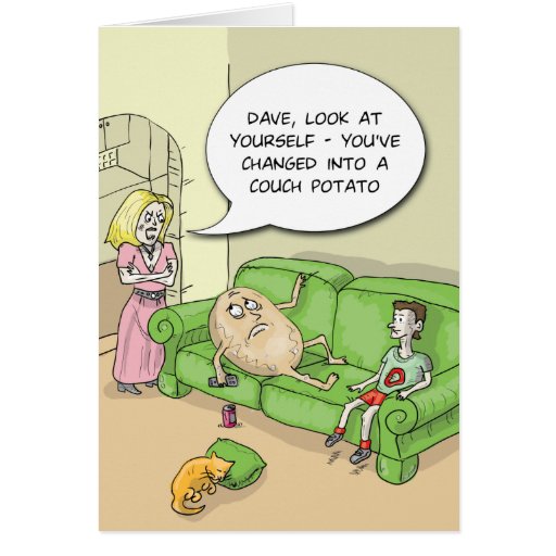 Stubenhocker-lustige Gruß-Karte | Zazzle