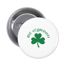 Stückchen O grüner Heiliges Patricks Knopf Buttons