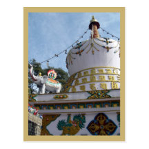 Stupa an Dalai Lama-Tempel Postkarte