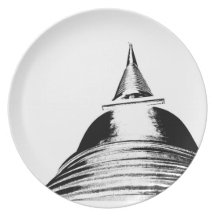 Stupa Platte Flacher Teller
