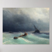 Sturm in Meer Poster