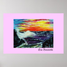 "Stürmische See" Orginalbild von Eva Borowski Plakate