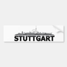 Stuttgart Stadt Skyline - Autoaufkleber /Aufkleber