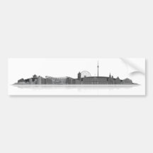 Stuttgart Stadt Skyline - Autoaufkleber /Aufkleber