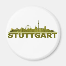 Stuttgart Stadt Skyline - Magnet Kühlschrankmagnet