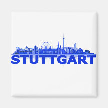 Stuttgart Stadt Skyline - Magnet Magnets