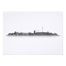 Stuttgart Stadt Skyline - Postkarte / Klappkarte Personalisierte Ankündigungen