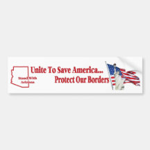 Stützarizona-SB 1070 - vereinigen Sie, um Amerika  Autosticker