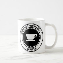 Stützen Sie Ihr lokales Barista Kaffee Tassen
