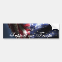 Stützen Sie unsere Troops-U.S.A. Flagge Auto Sticker
