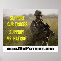 Stützen Sie unsere Truppen - Stützherrn Patriot Po Plakate