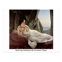 Stützender Odalisque durch Francesco Hayez Postkarten
