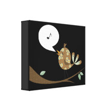Stylized Lied-Vogel-Leinwand-Druck Galerie Falt Leinwand