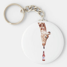 "Sucker mit Bier" Giraffe Aquarell Schlüsselband
