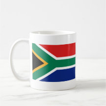 Südafrika-Flagge ~ Karten-Becher Haferl